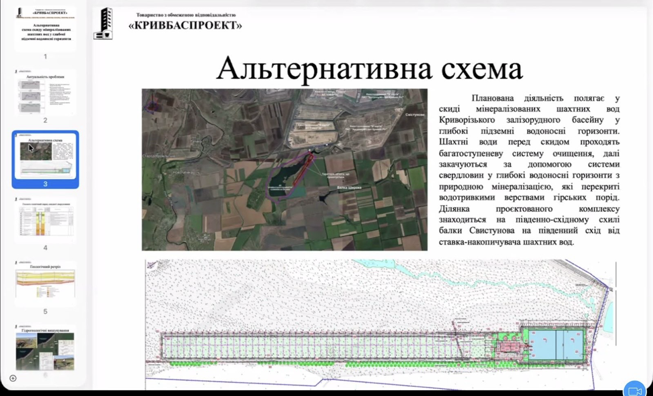 Альтернативна схема поводження з мінералізованими шахтними водами Кривбасу